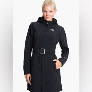 The North Face Women's Black Hooded Belted Trench